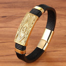Pulseira de Luxo de Couro Genuíno - LUXURY GENUIN