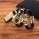 Pulseira de Luxo de Couro Genuíno - LUXURY GENUIN