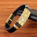 Pulseira de Luxo de Couro Genuíno - LUXURY GENUIN